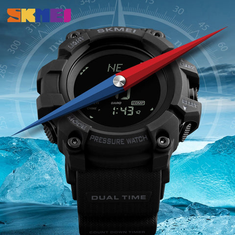 SKMEI 1358  Outdoor Watches Mens Pressure Compass Sport Digital Wristwatches Altimeter Weather Tracker Waterproof reloj hombre