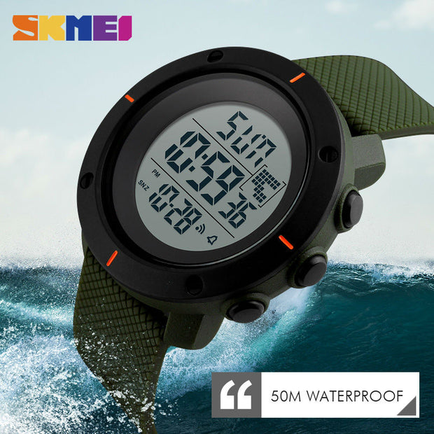 SKMEI  1313 Outdoor Sport Watch Men Multifunction Chronograph 5Bar Waterproof Alarm Clock Digital Wristwatches Reloj Hombre