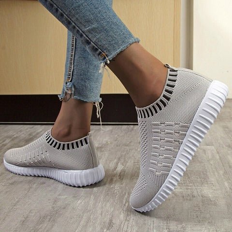 Sneakers women shoes round toe light comfortable breathable casual flats women sneakers socks shoes plus size