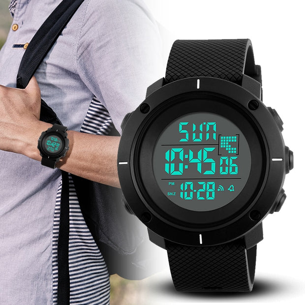 SKMEI  1313 Outdoor Sport Watch Men Multifunction Chronograph 5Bar Waterproof Alarm Clock Digital Wristwatches Reloj Hombre