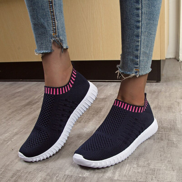 Sneakers women shoes round toe light comfortable breathable casual flats women sneakers socks shoes plus size