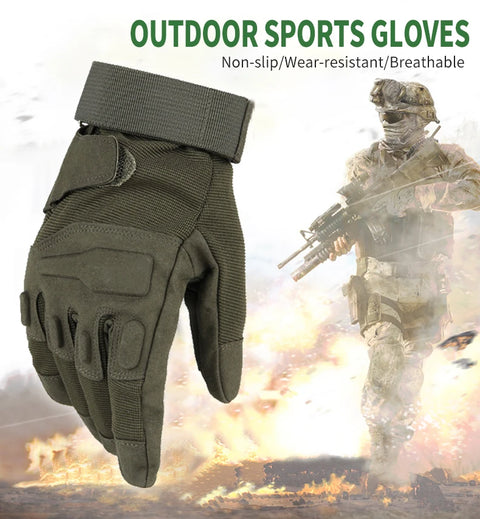 Winter Sport Gloves Men's Outdoor Military Gloves Full Finger Army Tactical Mittens Wear-resistant Riding Gloves